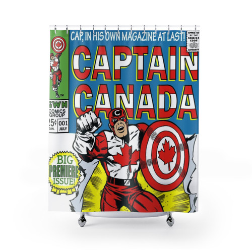 CAPTAIN CANADA-themed Shower Curtains