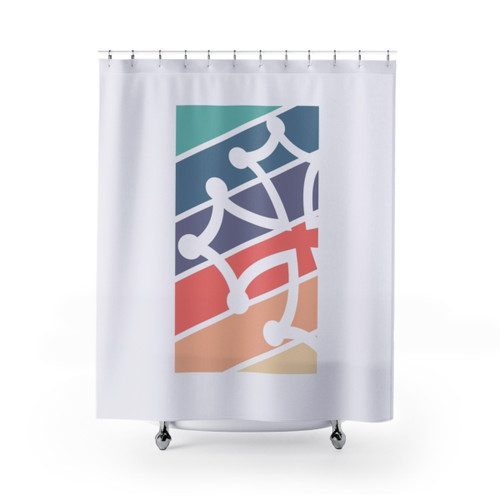 Modern Occitan Cross Pastel Multicolor Shower Curtain
