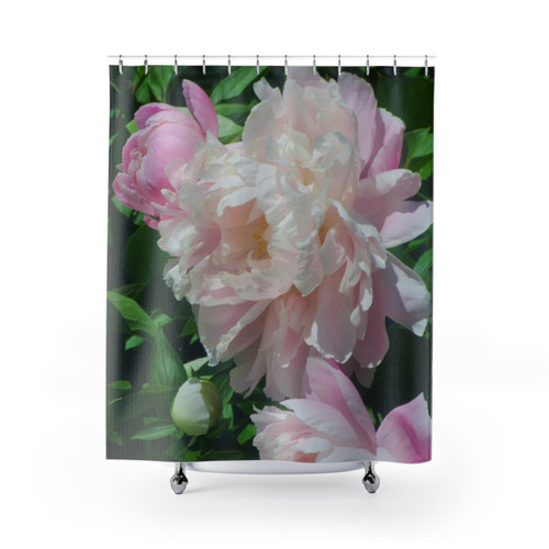 Pink Peonies Shower Curtain