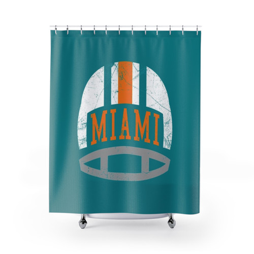Miami Retro Aqua Shower Curtains