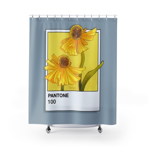 Pantone Helen's Flower Aesthetic Shower Curtains