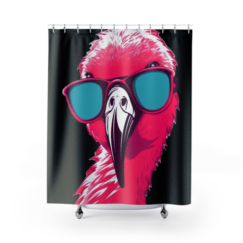 Hot Pink Flamingo Shower Curtain