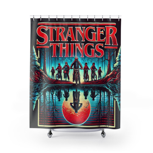 Stranger Things Retro Design Shower Curtains
