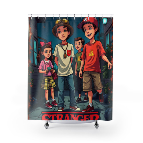 Stranger Things themed shower curtain