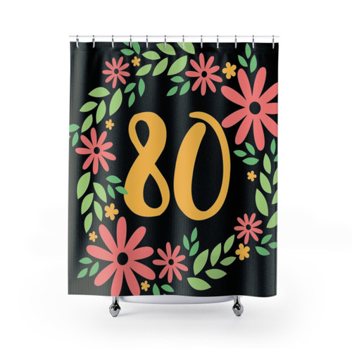 80th Birthday Shower Curtains