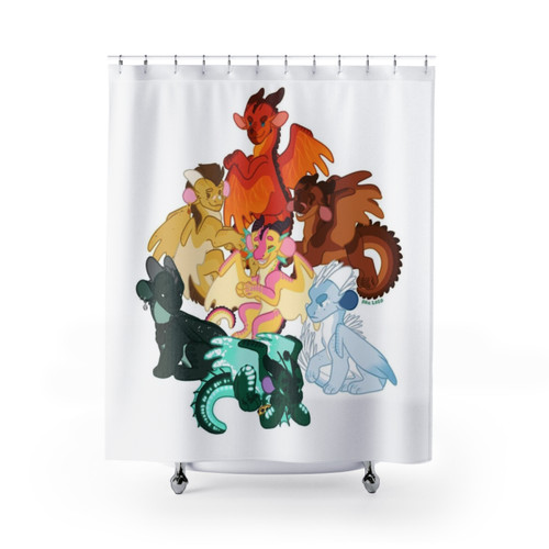 WOF Wings of Fire Themed Shower Curtain