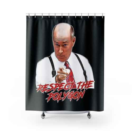 Respect the Polygon Weather Shower Curtains