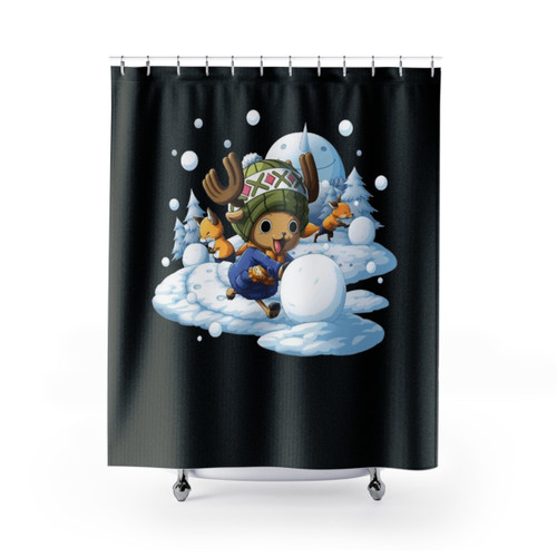 Vintage Retro One Piece Tony Tony Chopper Anime Shower Curtains