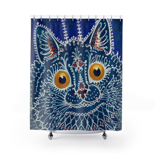 Psychedelic Cat Shower Curtains by Louis Wain