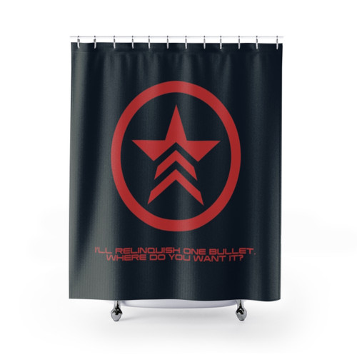 Mass Effect Renegade Quote Shower Curtains
