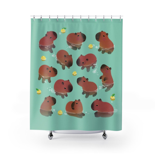 Adorable Capybara Shower Curtain