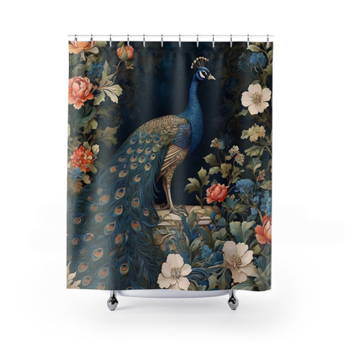 William Morris Peacock Shower Curtains