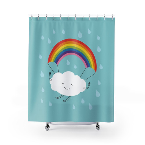 Rainbow Parachute Shower Curtains