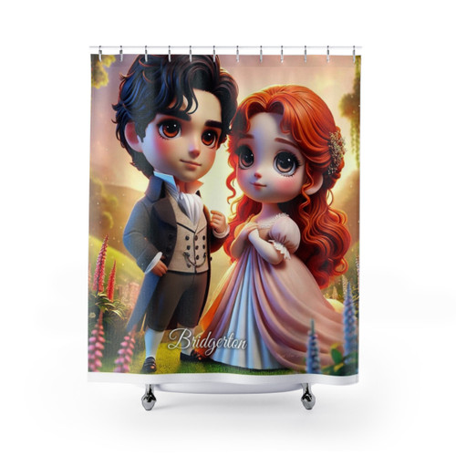 Bridgerton 3D Chibi Art Shower Curtains