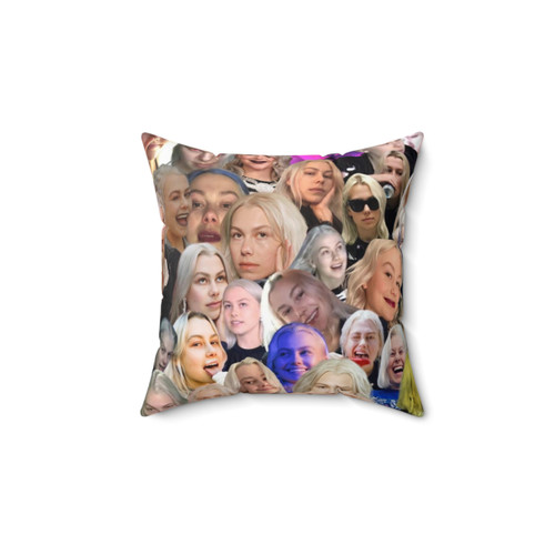 Phoebe Bridgers Face Collage Throw Pillow