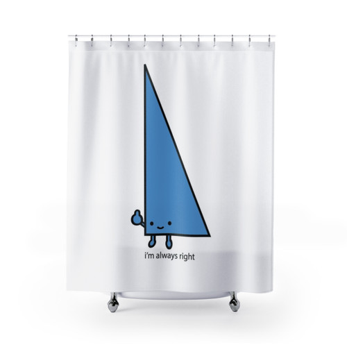 Right Angle Shower Curtains for Math Lovers and Teachers