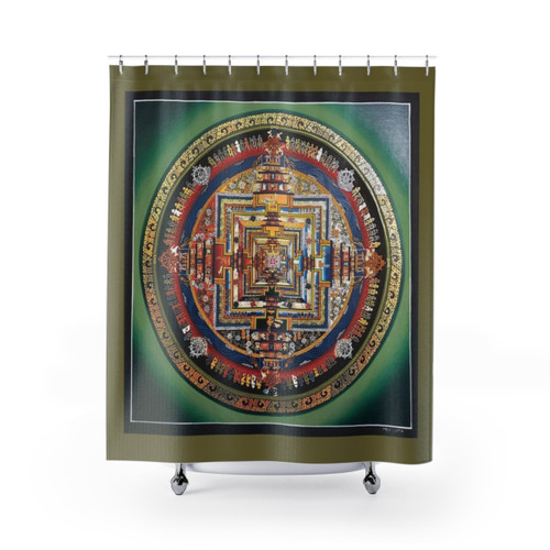 Tibetan Kalachakra Mandala Shower Curtains