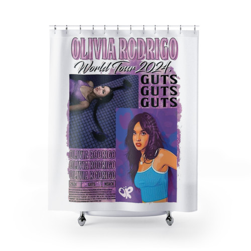 Olivia Rodrigo Guts Tour Concert Shower Curtains