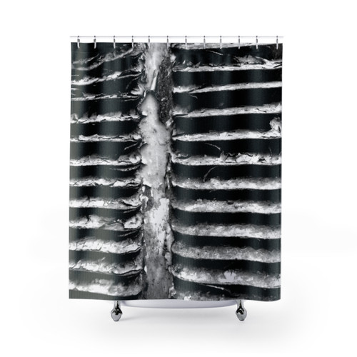 Industrial Texture Dead Air Shower Curtains