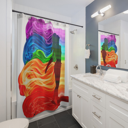 Colorful Chakra Shower Curtains for Bathroom Decor