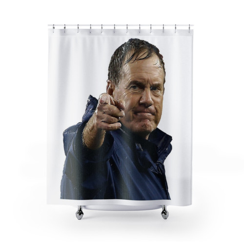 Bill Belichick Shower Curtains - Patriot Champ Decor