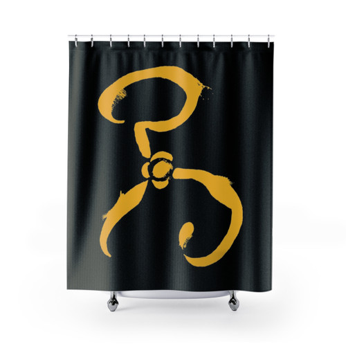 Call of Cthulhu Shower Curtains featuring The Yellow Sign in King's Gold