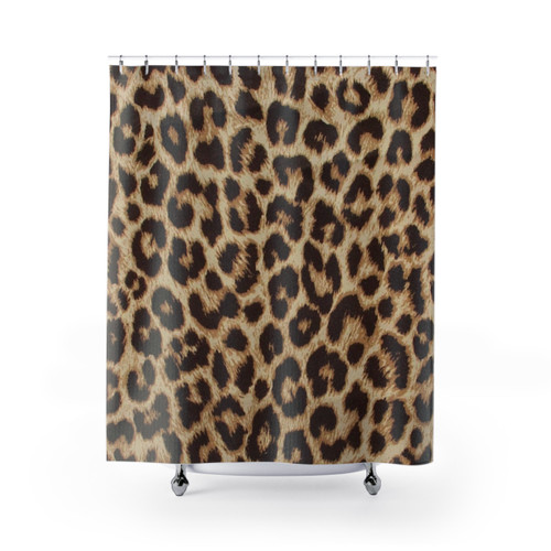 Leopard Print Shower Curtain for Bathroom Decor