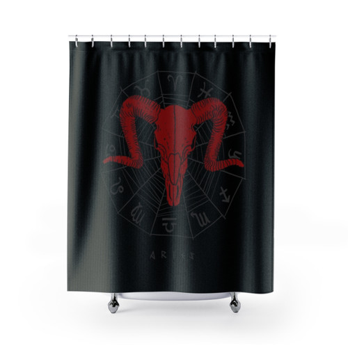 Aries Zodiac Shower Curtain