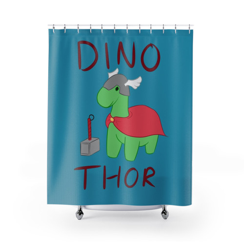 Dino Thor Superhero Shower Curtain