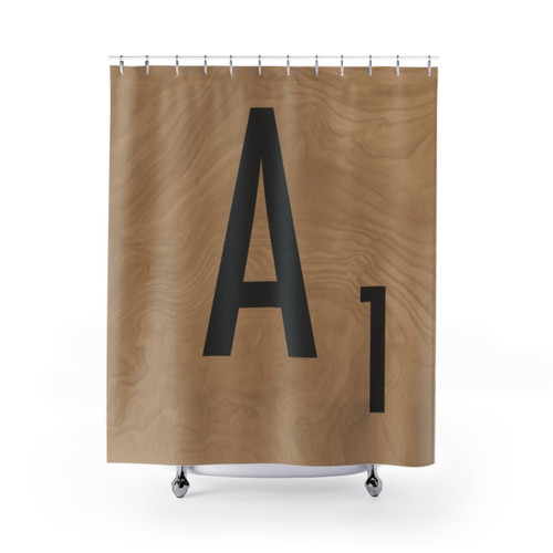 Scrabble Themed Shower Curtain