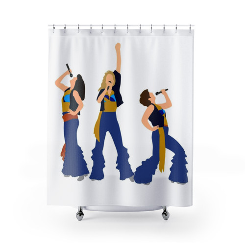 Donna and the Dynamos Mamma Mia Themed Shower Curtain