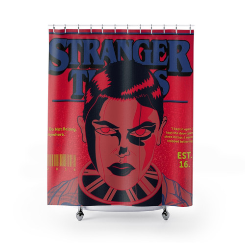 Stranger Things Eleven Destroying Army Helicopter Shower Curtain
