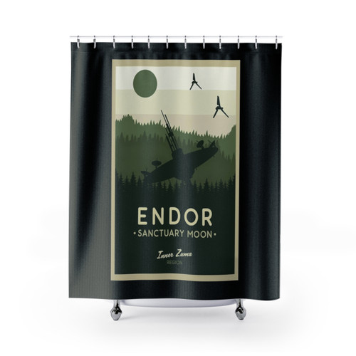 Star Wars Sanctuary Moon Shower Curtains