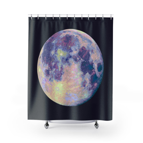 Colorful Moon Shower Curtains for Bathroom Decor