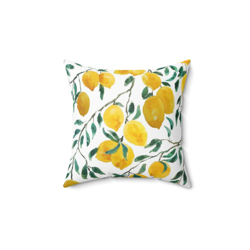 Watercolor Lemon Pattern Pillow