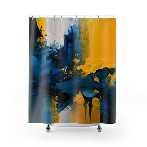 Expressionist Style Abstract Oil Painting Shower Curtains