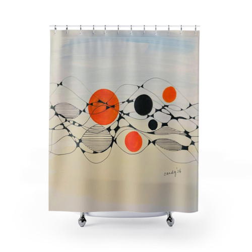 Planets and Moons Shower Curtain