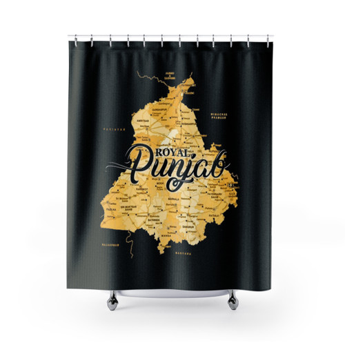 Colorful Punjab Map Shower Curtain