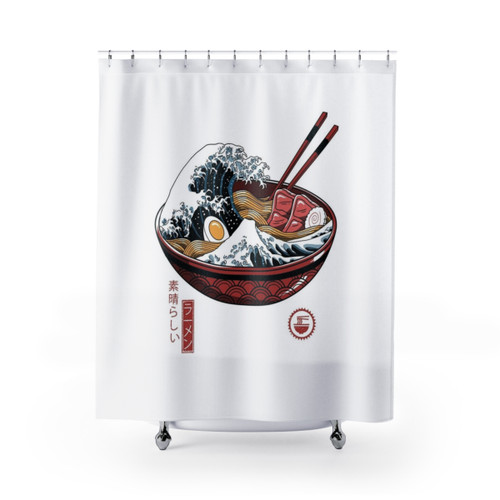Japanese Ramen Wave Shower Curtain