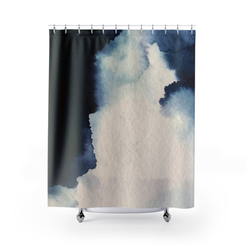 Ink Clouds Shower Curtain for Elegant Bathroom Design