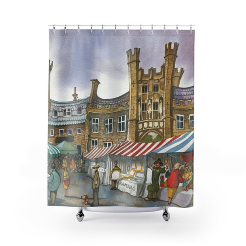 Wells Marketplace Shower Curtains - Stylish Bath Decor