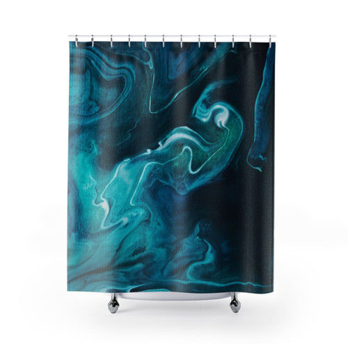 Gravity II Abstract Shower Curtains