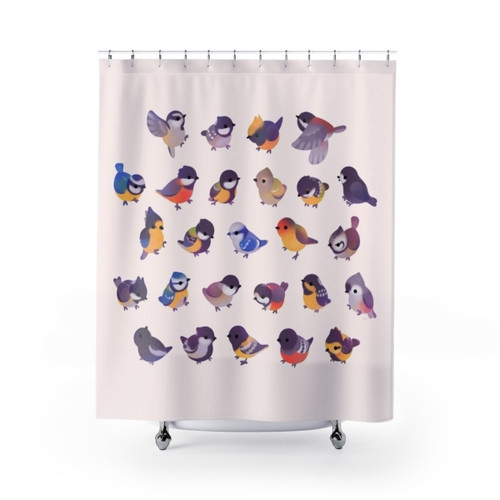 Lovely little bird shower curtain