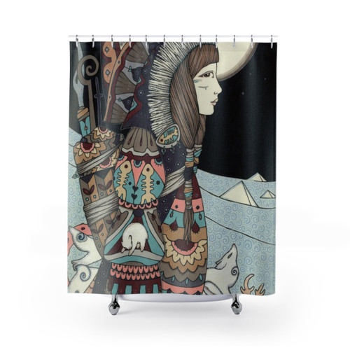 Sedna Shower Curtain - Mythical Arctic Goddess Design