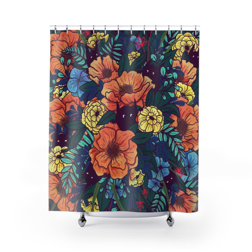 Vibrant Floral Shower Curtains