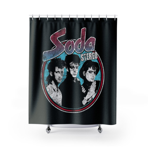 Soda Stereo Inspired Shower Curtains - Retro Music Decor