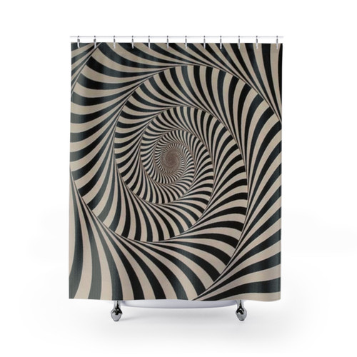 Trance Spiral Psychedelic Shower Curtains