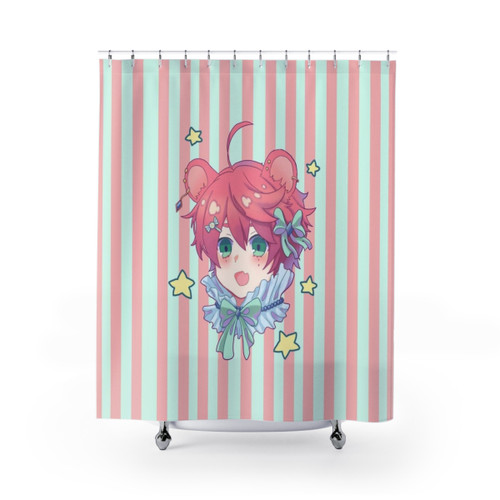 Kawaii Carnival Kuma Shower Curtains with Cute Bear Design