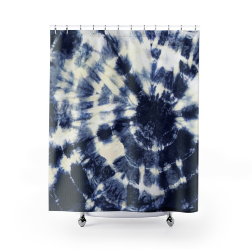 Indigo Tie Dye Shower Curtains