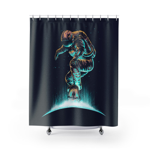 Space Grind Shower Curtains - Sci-Fi Bathroom Decor